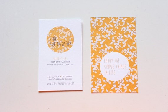 PRINTABLE Customized Floral Business Cards - Round 'n Round We Go Series Il_570xn
