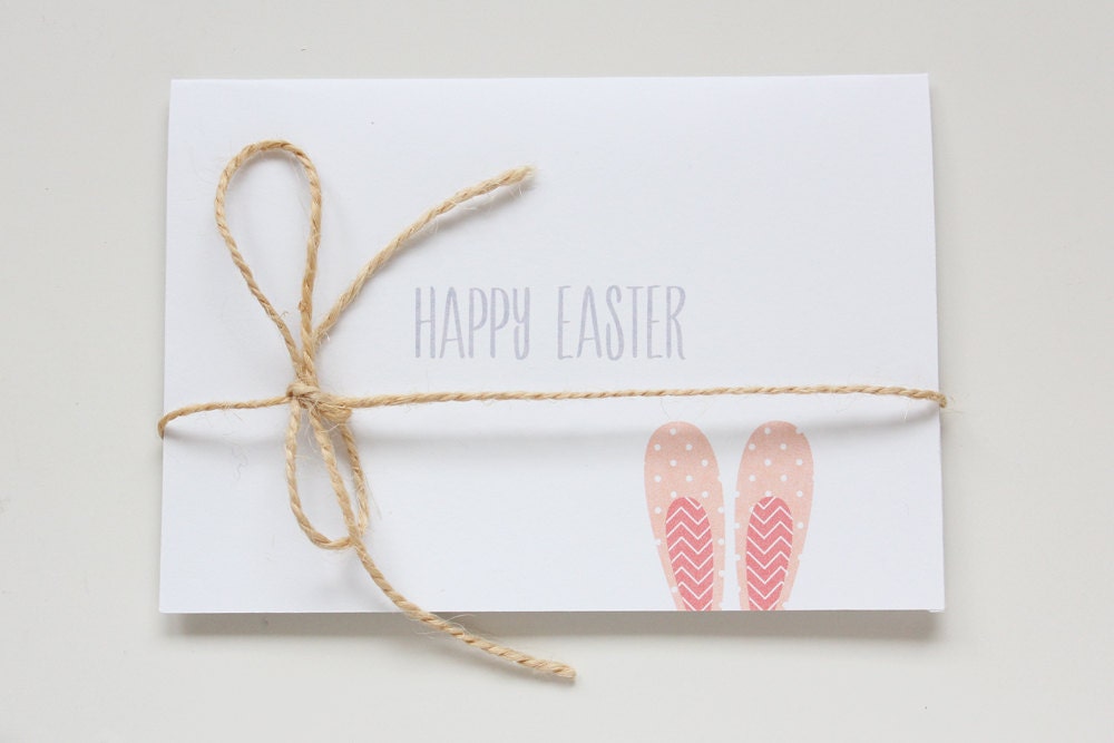 PRINTABLE Bunny Ears Easter Card