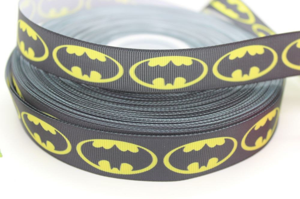 2yard 7/8inch Batman Grosgrain Ribbon 163