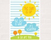 Beatles Song Poster : Modern Illustration Retro Art Wall Decor Print 11 x 8