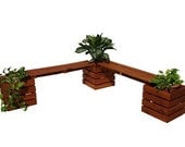 Handcrafted Modular Cedar Large Bench Combo