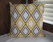 Corn Yellow 18" Pillow Cover Zippered Enclosure Contemporary Pillows Throw pillow Decorator pillow FREE SHIPPING