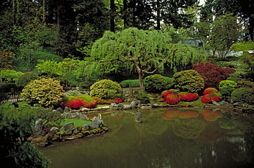 16x20 1.5 inch deep gallery wrap signed canvas print of the Japanese Garden in Portland Oregon