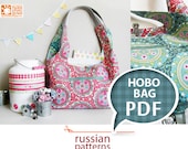 Reversible hobo bag / PDF / sewing tutorial and patterns / Shoulder Bag