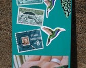 Art Board Collage " Hummingbirds"