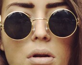 Round sunnies 1970's style sunglasses / silver-tone frames - URBNRascal