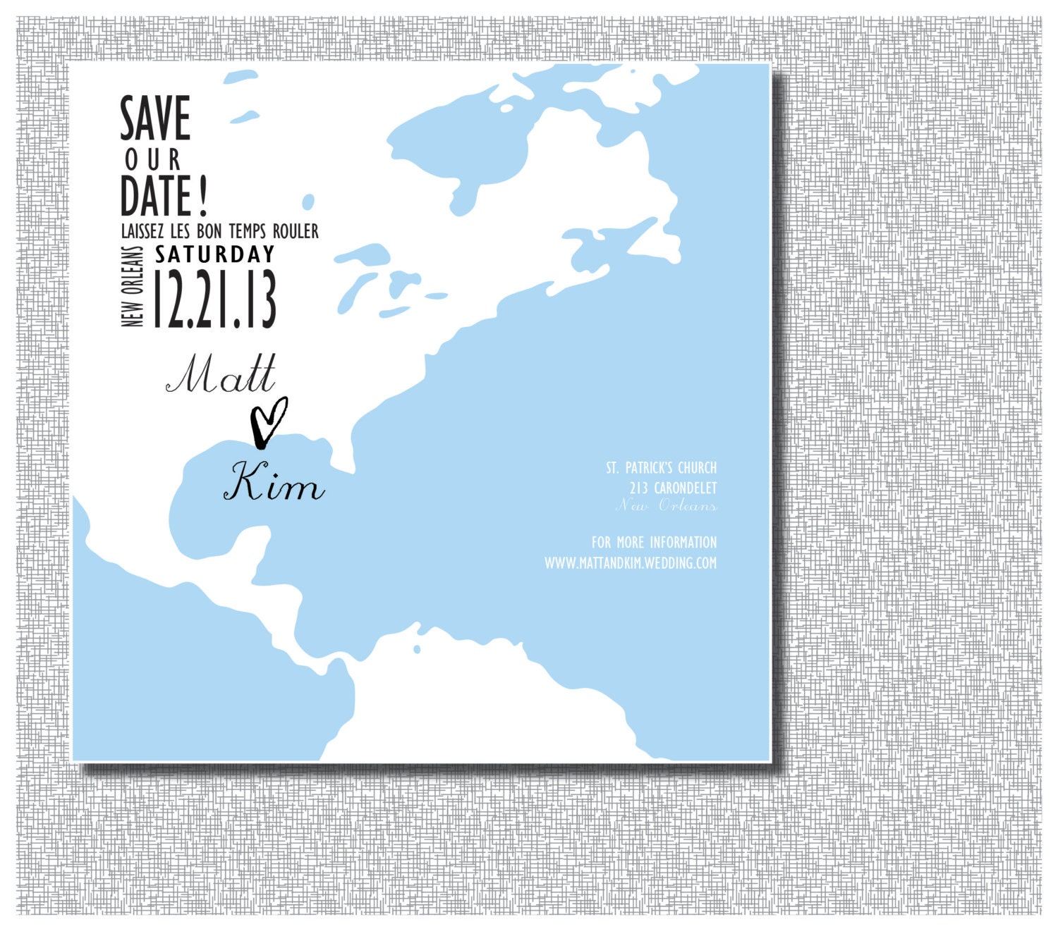 PRINTABLE Geographic Wedding Save the Date