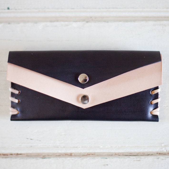 iPhone/Card Pouch : Black/Natural