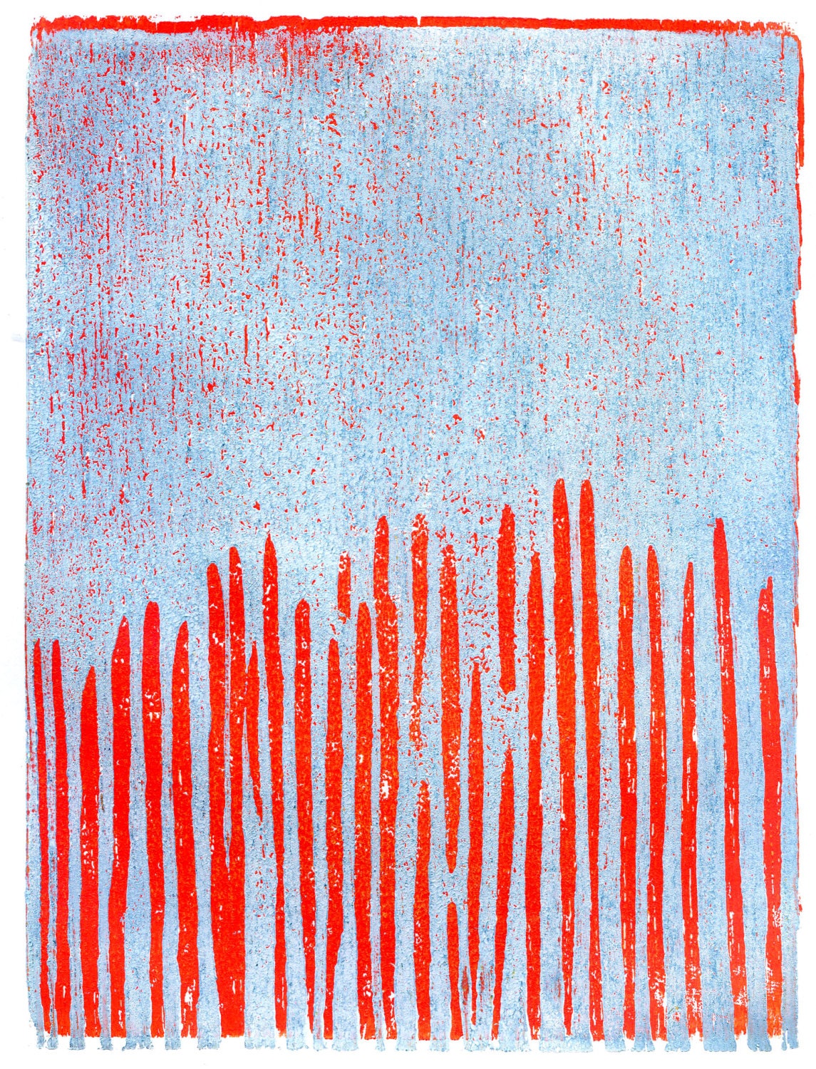 Minimalist Woodcut Print