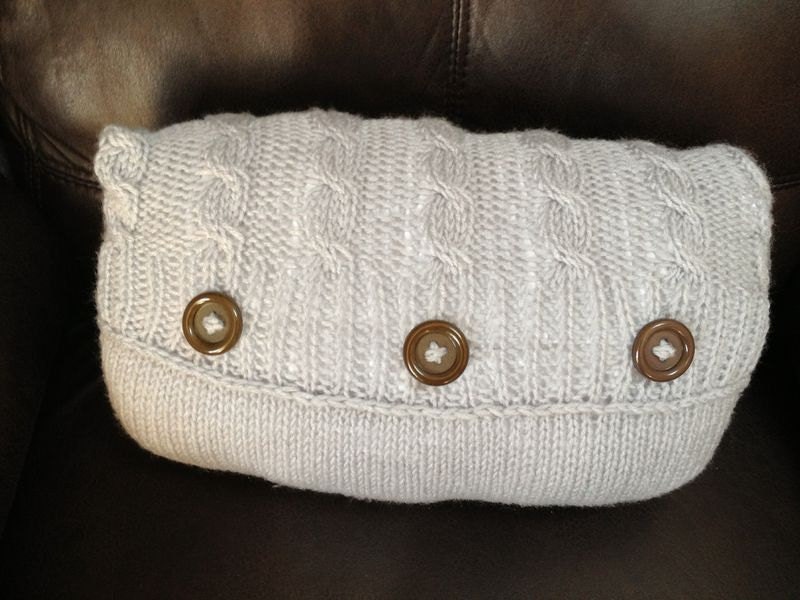 Custom Hand Made Cable Knit Throw Pillow