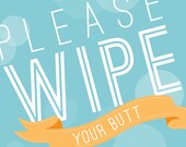 5 x 7 Bathroom Manners Art - Digital Ready to Print