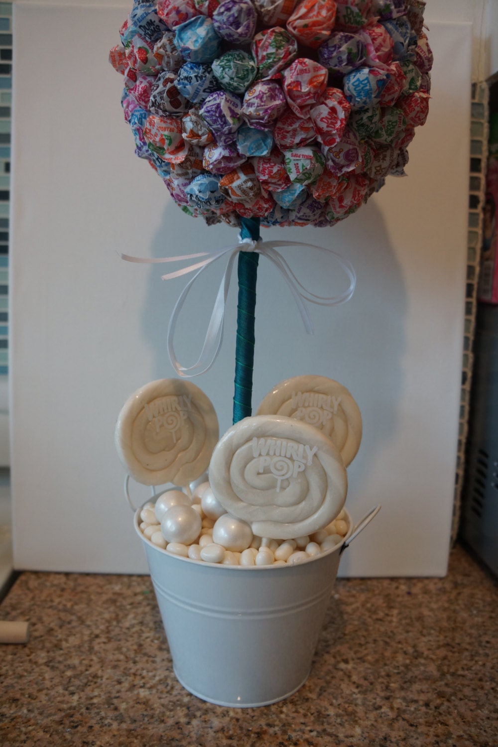 Dum dum lollipop tree centerpiece (5" round ball)