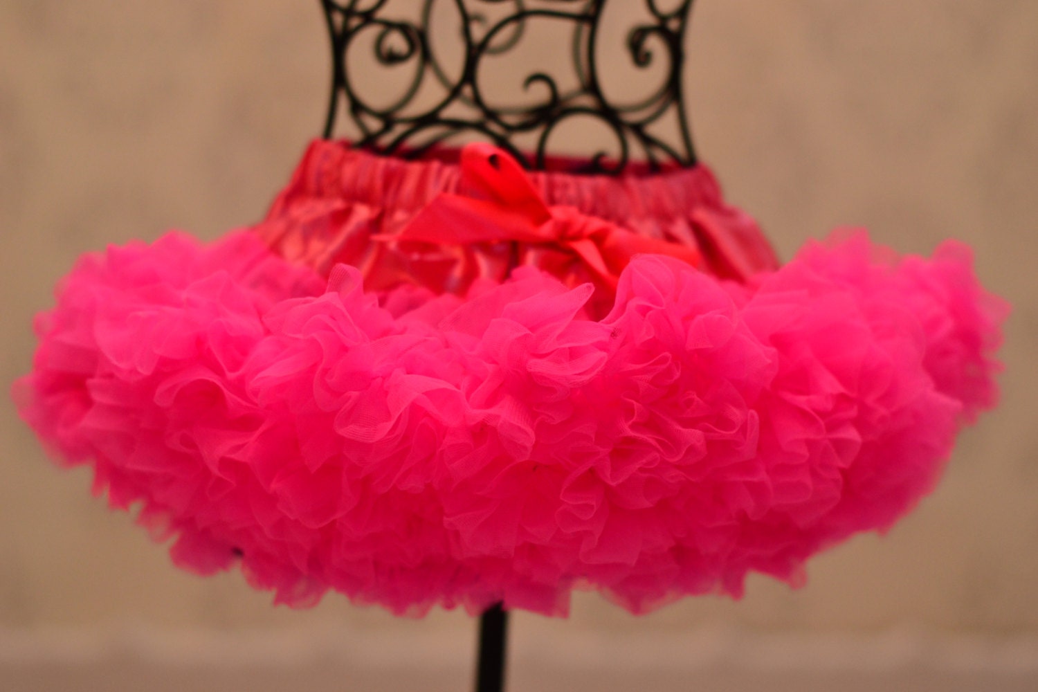 Baby Girl's full ruffle hot pink pettiskirt tutu skirt dress petticoat twins photo prop Newborn size 0-3 3-6 6-12 6-9 months