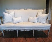 Shabby Chic Antique Louis XV French Style Sofa
