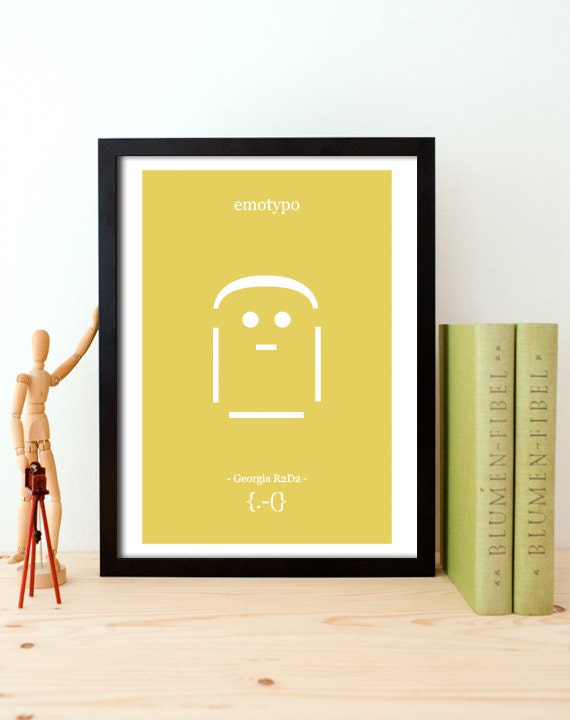 Typography Print Wall Art Typhographic Print R2D2 Star Wars Inspirational Quote Funny Quote Print Art Home Decor Typographic Design A3