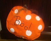 Pumpkin Burlap Door Hanger