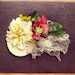 Headpiece of Artificial Blooms for your Wedding or the Races. Pinks and neutrals.