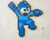 jumping Megaman from NES- games, 8-bit bead sprite