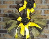 Sports Black/Gold Iowa Hawkeyes Tutu w/Matching Headband - Sports, Pageants, Any Team Color, Girls, Infant-Baby-Toddler