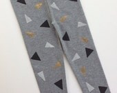 Triangle Hand Printed Unisex Leggings, Boys or Girls Baby Toddler Painted Pants