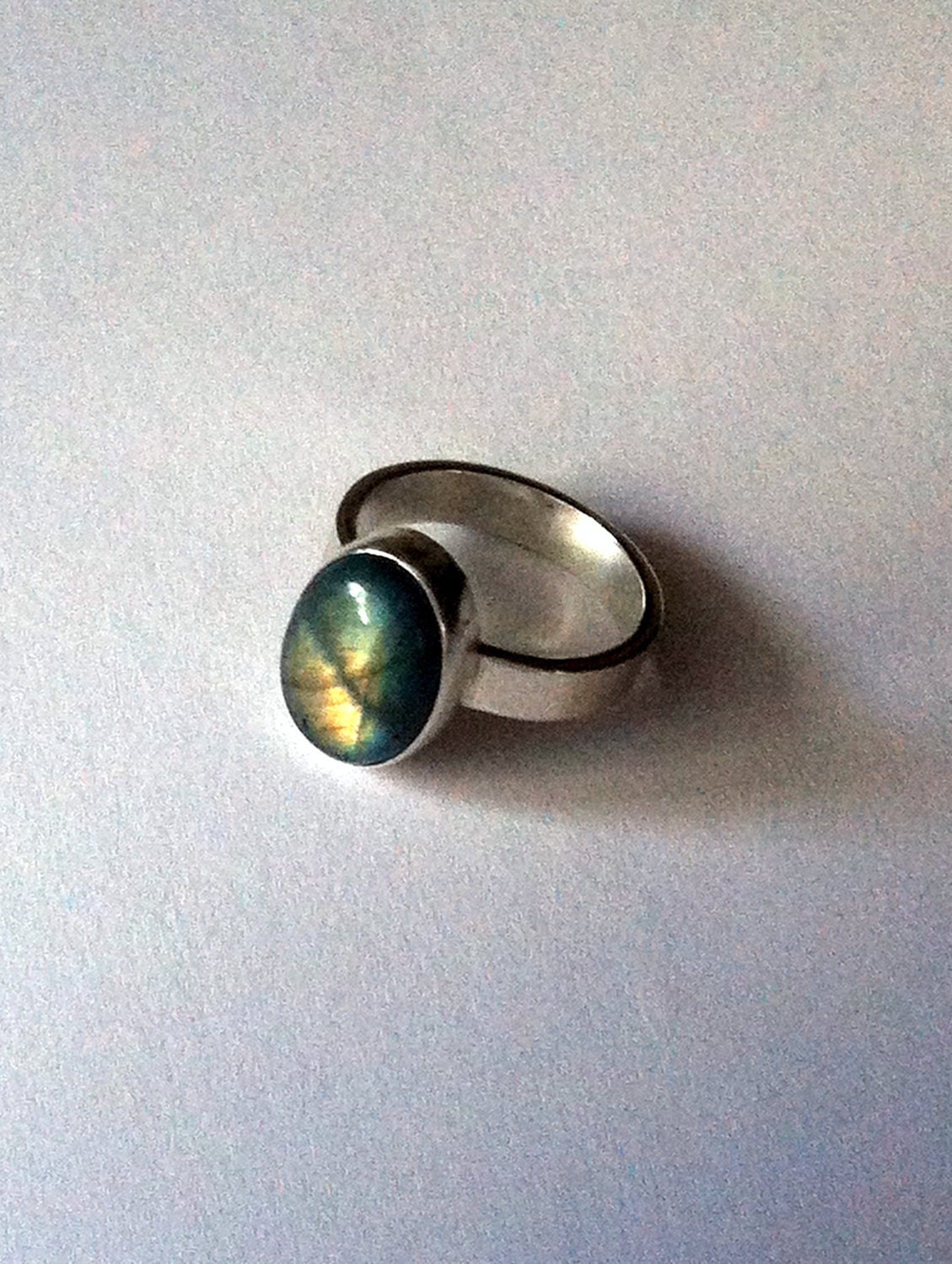 Labradorite Ring-Sterling silver-Size 9.5-Handmade Natural Stone Jewelry