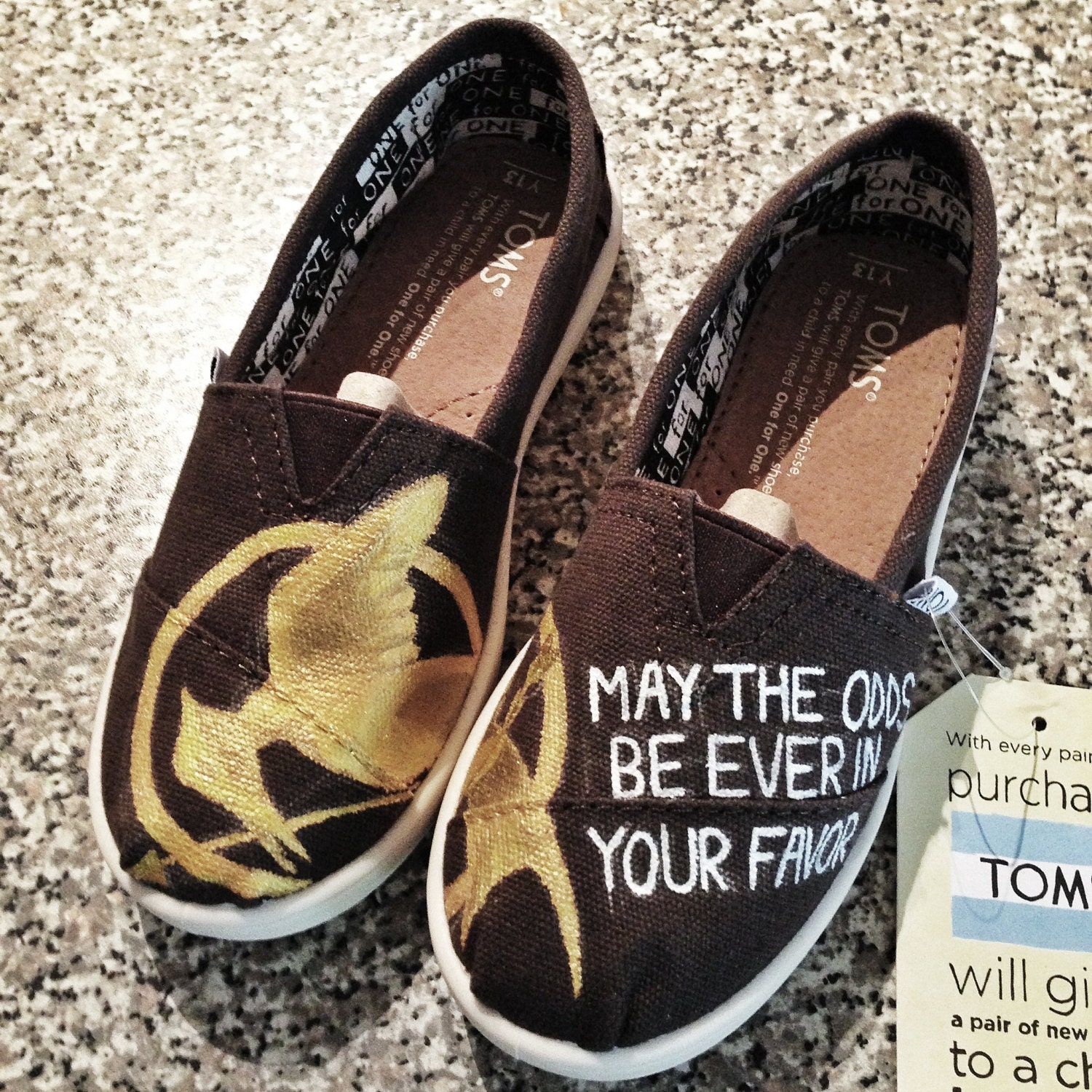 Custom Hand Painted Toms - Hunger Games