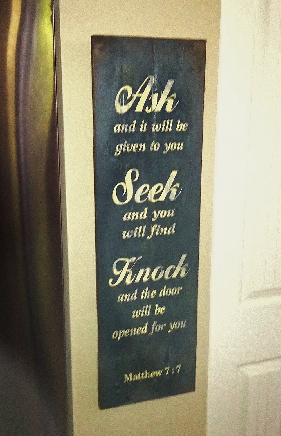 Handmade Sign Reclaimed wood Custom Made to Order Bible Verses Quotes Sayings Wooden Sign