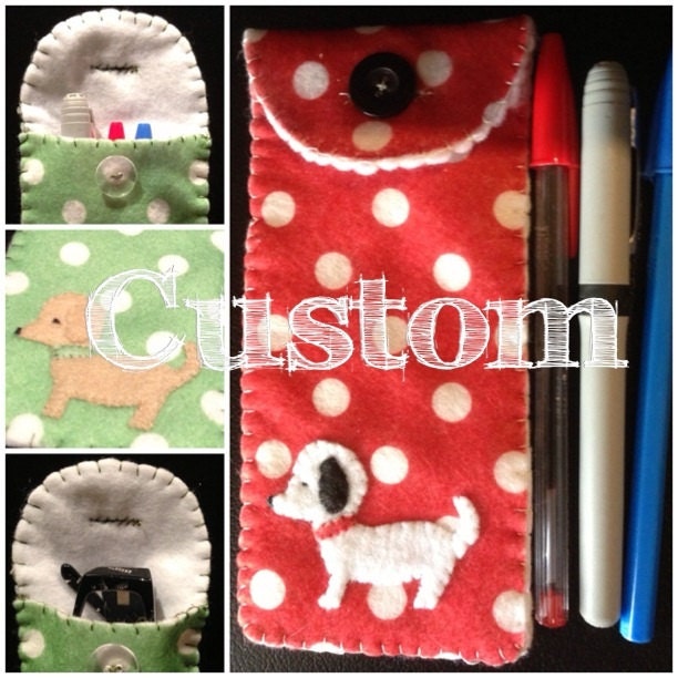 Custom made Felt pencil/glasses case