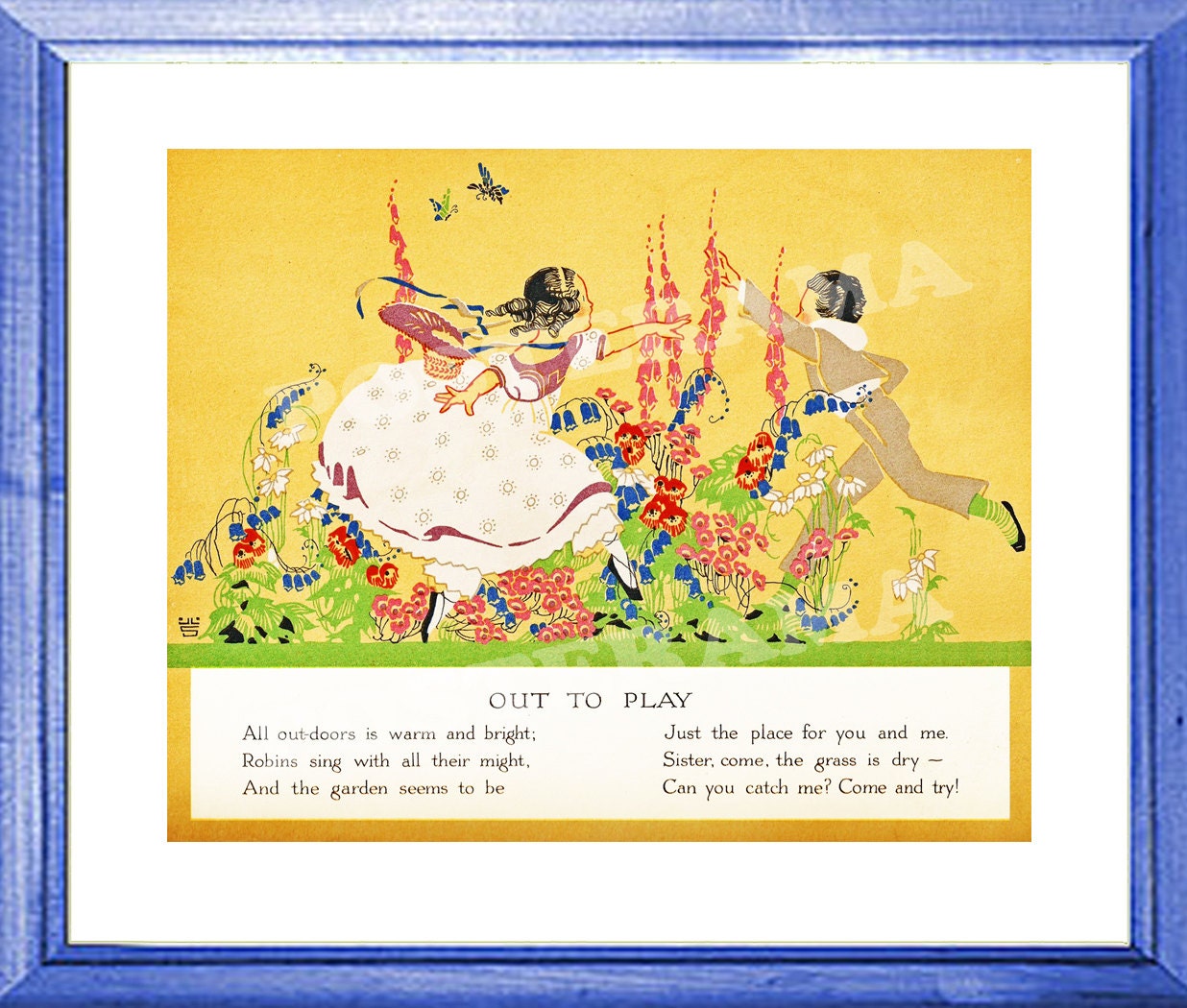 Out To Play poem POSTER 16 x 20 large print
