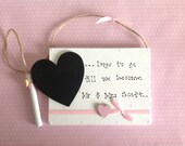 Personalised Handmade Wedding Engagement Countdown Chalkboard Keepsake Present Gift