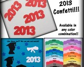 75 pieces 2013 confetti - graduation - any color combination