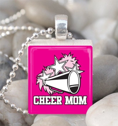 Cheer Mom Necklace Cheer Mom Pendant Cheer Mom Jewelry Scrabble Tile Pendant Photo Art Pendant JP1540