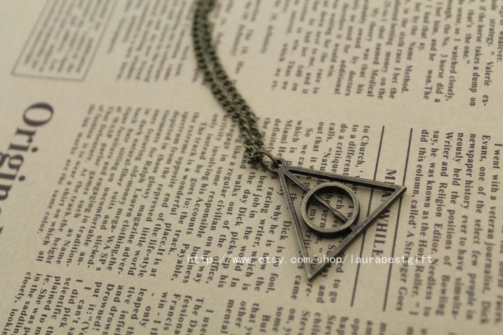 the Deathly Hallows the harry potter necklace antique jewelry steampunk gift