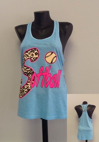 Racer tank w/ laced back- SOFTBALL