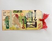 Handmade Mixed Media Tag - Just Being Myself