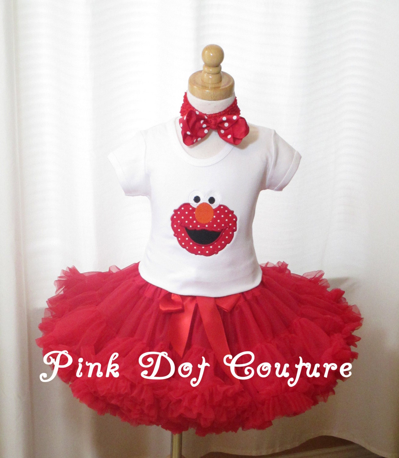 Personalized Elmo Birthday Pettiskirt Outfit - Birthday Tutu Outfit - Tutu Birthday Outfit - Elmo Birthday Party - Sesame Street