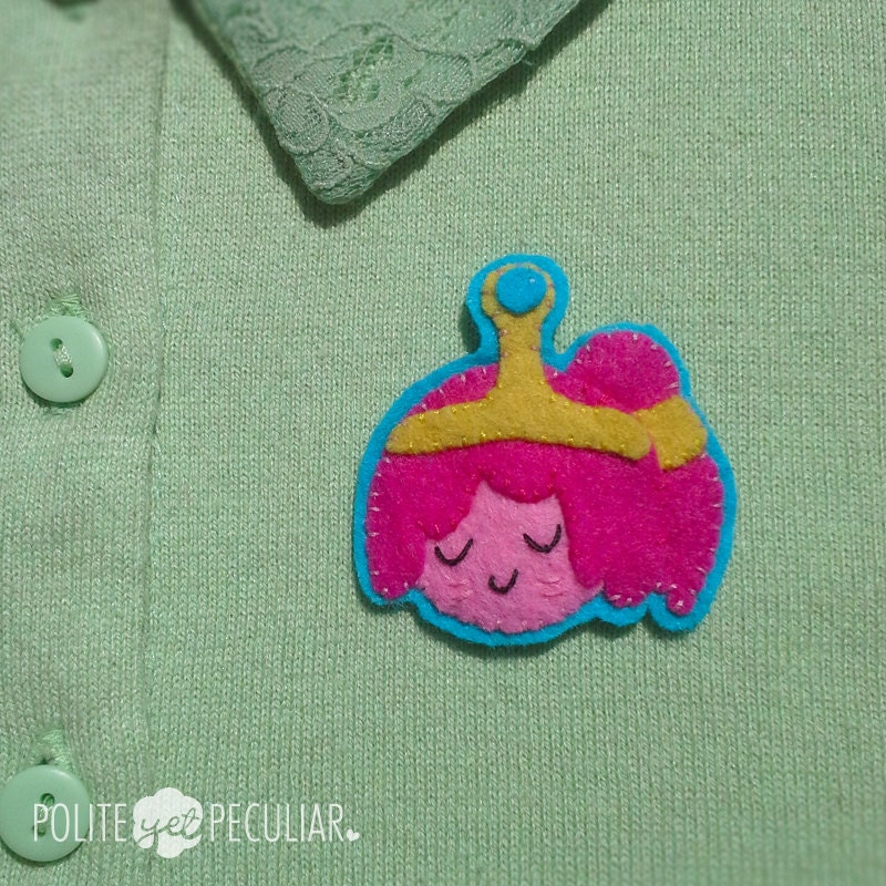 Princess Bubblegum Adventure Time Felt Pin Brooch