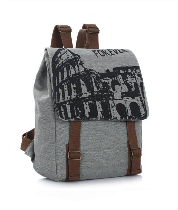 Fashionable backpack, backpack for middle school students, retro canvas bag, trend of the package