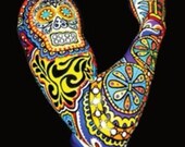 Mexican day of the dead style solid sculpture