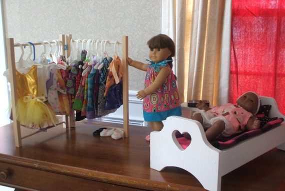 American Girl or any doll folding clothing clothes rack, closet