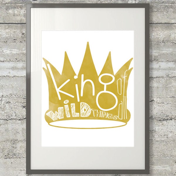 Where The Wild Things Are - King of All Wild Things 8x10 Watercolor Nursery Print Printable