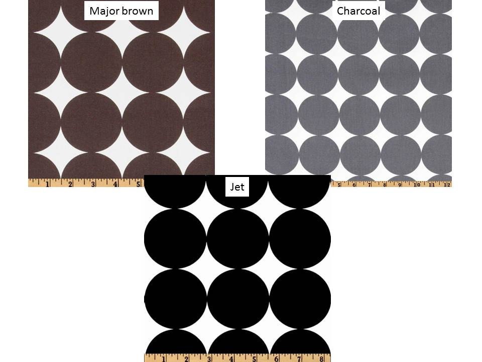 Reversible Set of 4 Placemats table Dwell Studio Robert Allen Maze Dotscape Charcoal gray white designer fabric cotton place mats