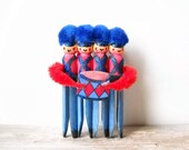Clothespin Art Doll - Toy Soldier Ornament - Mixed Media Assemblage - Christmas Decoration - Nursery Decor