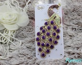 peacock iphone case, i phone 4 4s 5 case, blue cute iphone4 iphone4s 5 case,stylish plastic rubber cases cover, Artificial Swarovski Crystal