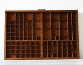 Old French Wooden Letter Press TRAY Box