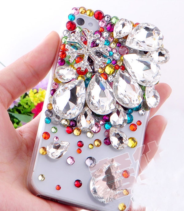 Handmade Bling Colorful Swarovski Crystals iphone 5 case  iphone 4/4s case samsung galaxy s3 case galaxy s4 case galaxy s4 case note2 case
