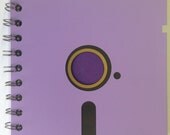 5.25" Floppy Disk notebook PURPLE binder - Computer Geek Nerd Retro Gaming