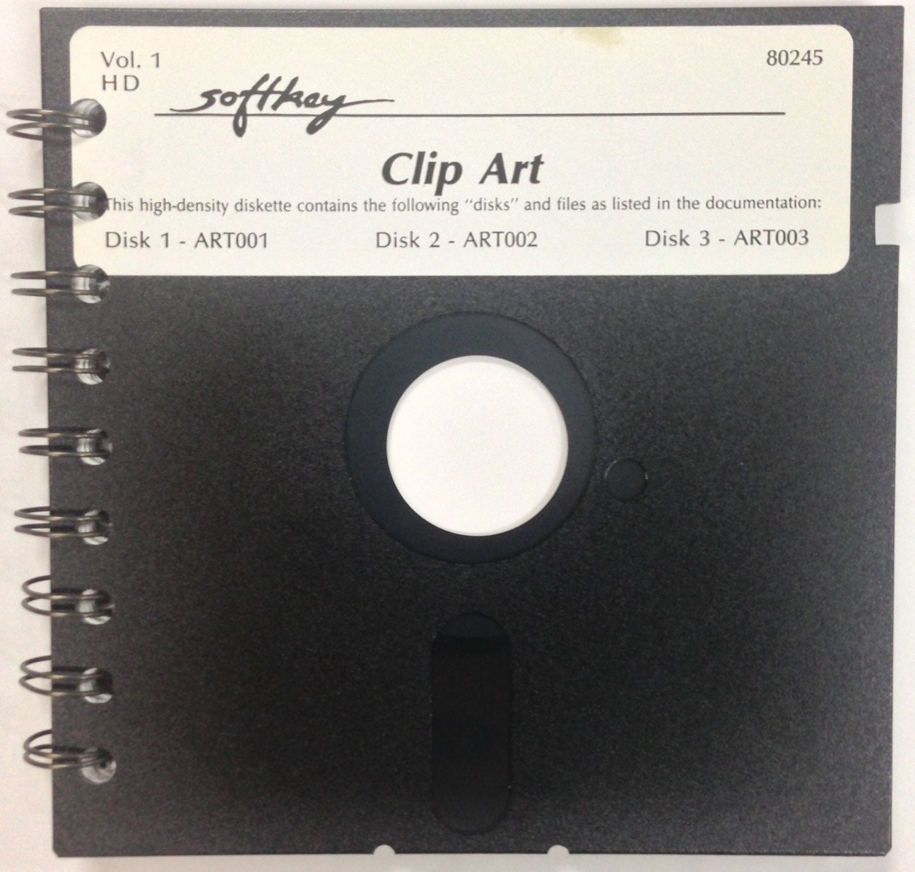 5.25" Floppy Disk notebook CLIP ART binder - Computer Geek Nerd Retro Gaming Sketch Pad ARTIST