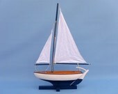 Sunset Sailboat Blue 17" Wedding Table Centerpiece