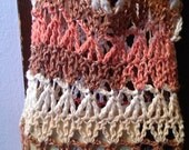 Orange/Neutral Crochet Tote